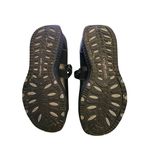 SKECHERS WOMEN'S SHAPE-UPS BLACK LEATHER WALKING  SNEAKERS CASUAL SHOES SIZE 8 - Picture 5 of 5